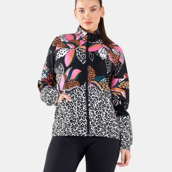 Adidas x Farm Rio Jungle Floral Zip Up Windbreaker Jacket Small - Picture 2 of 11